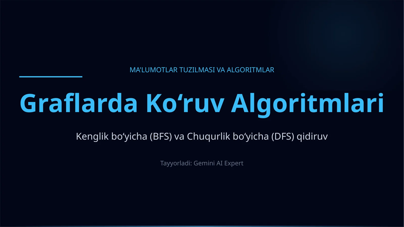 Graflarda ko'ruv algoritmlari