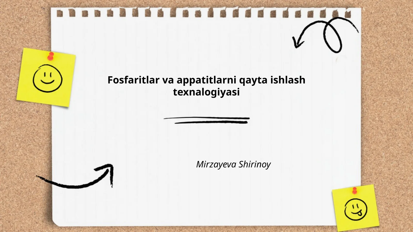 Fosfaritlar va appatitlarni qayta ishlash texnalogiyasi