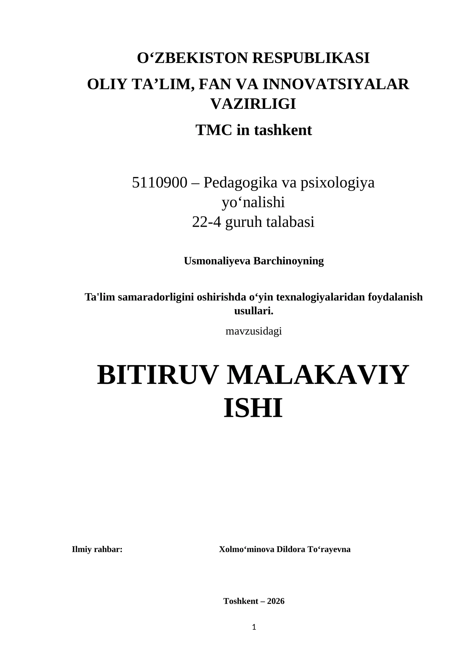 Ta'lim samaradorligini oshirishda oʻyin texnalogiyalaridan foydalanish usullari