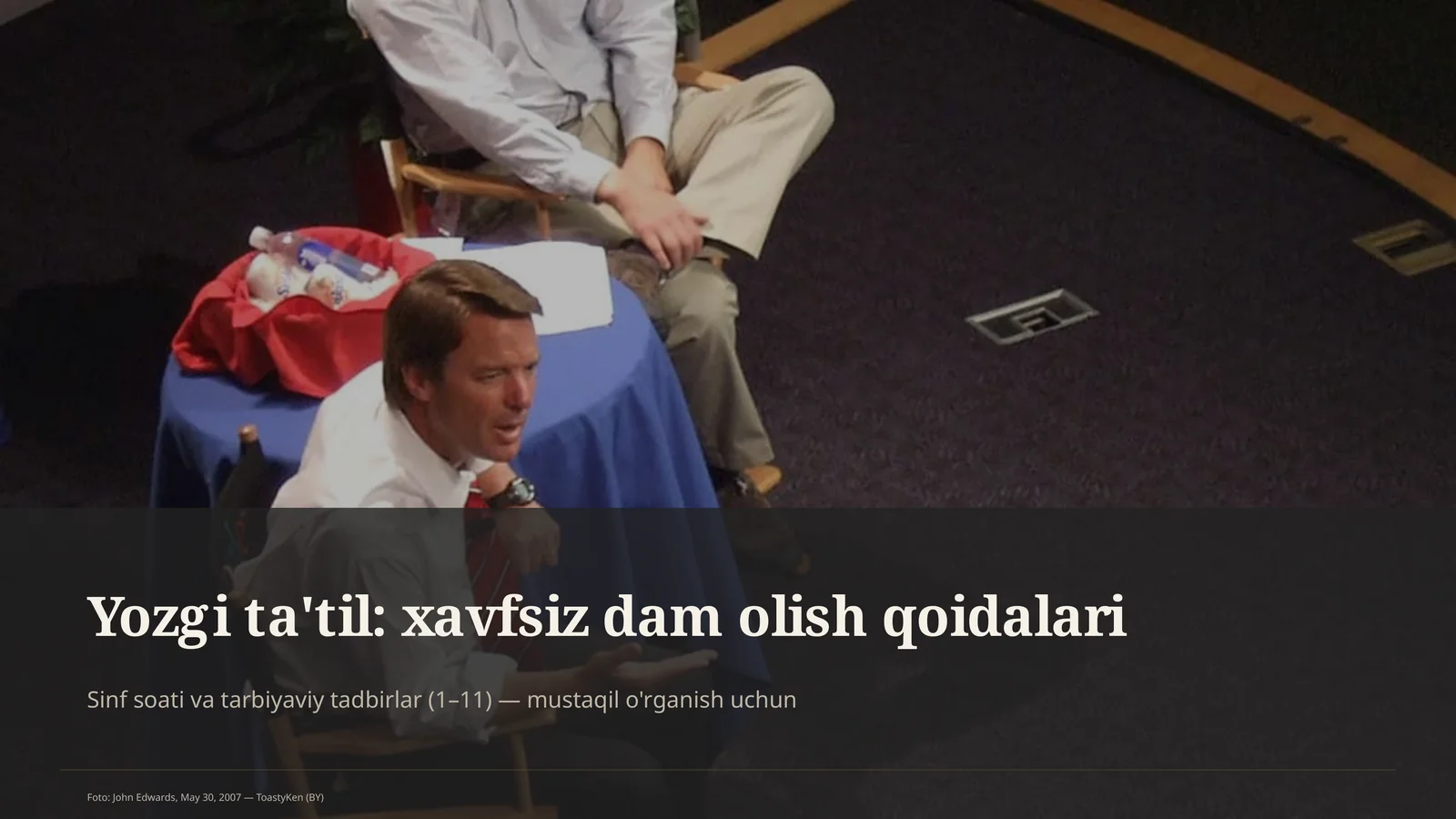Sinf soati va tarbiyaviy tadbirlar (1– 11)