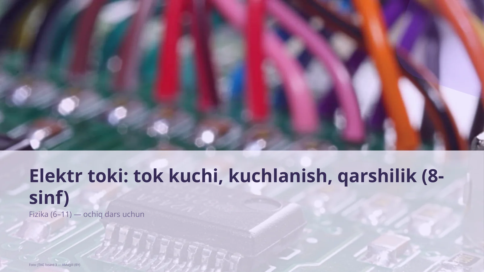 Elektr toki: tok kuchi, kuchlanish, qarshilik (8-sinf)