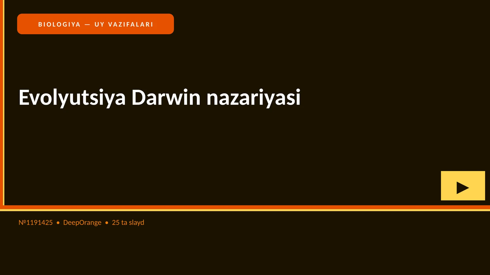Evolyutsiya Darwin nazariyasi