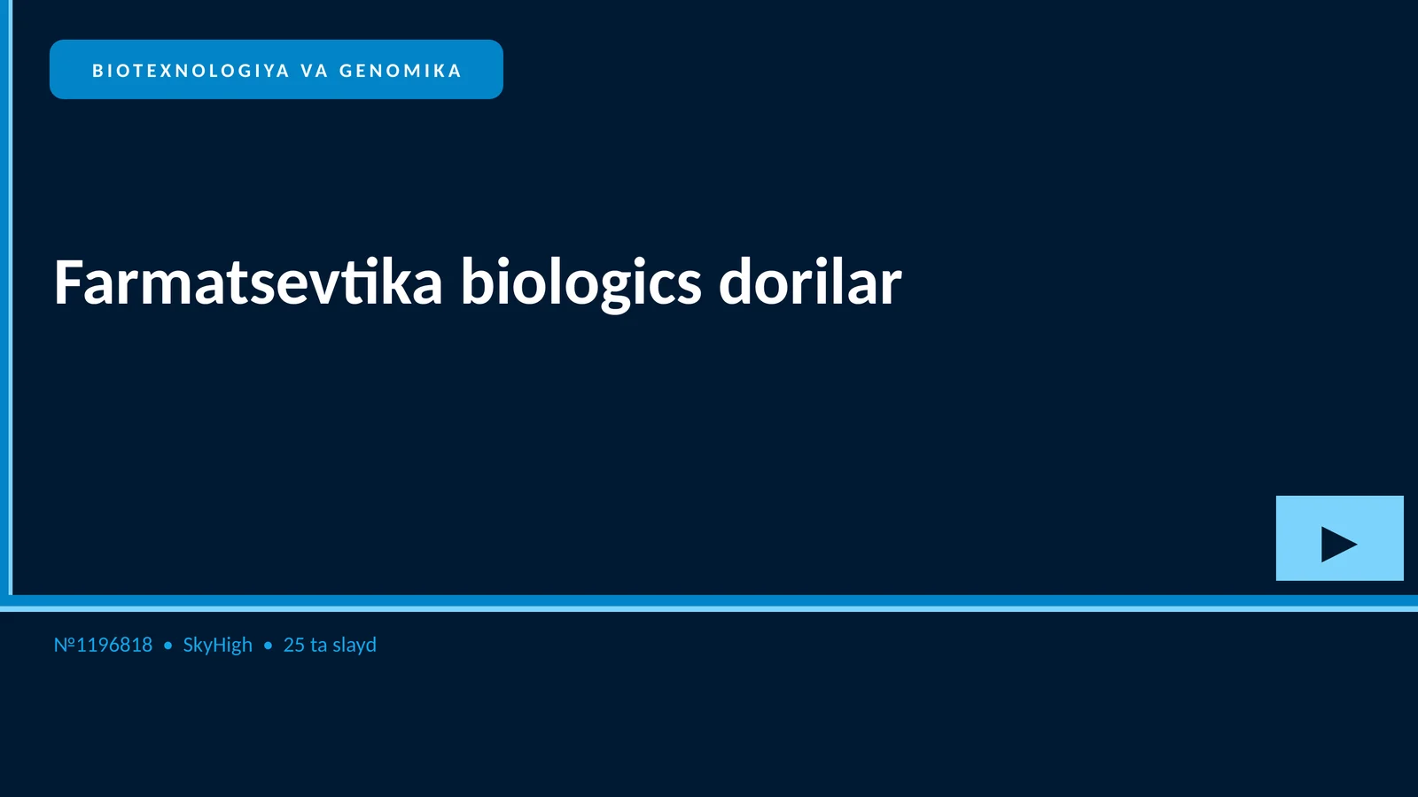 Farmatsevtika biologics dorilar