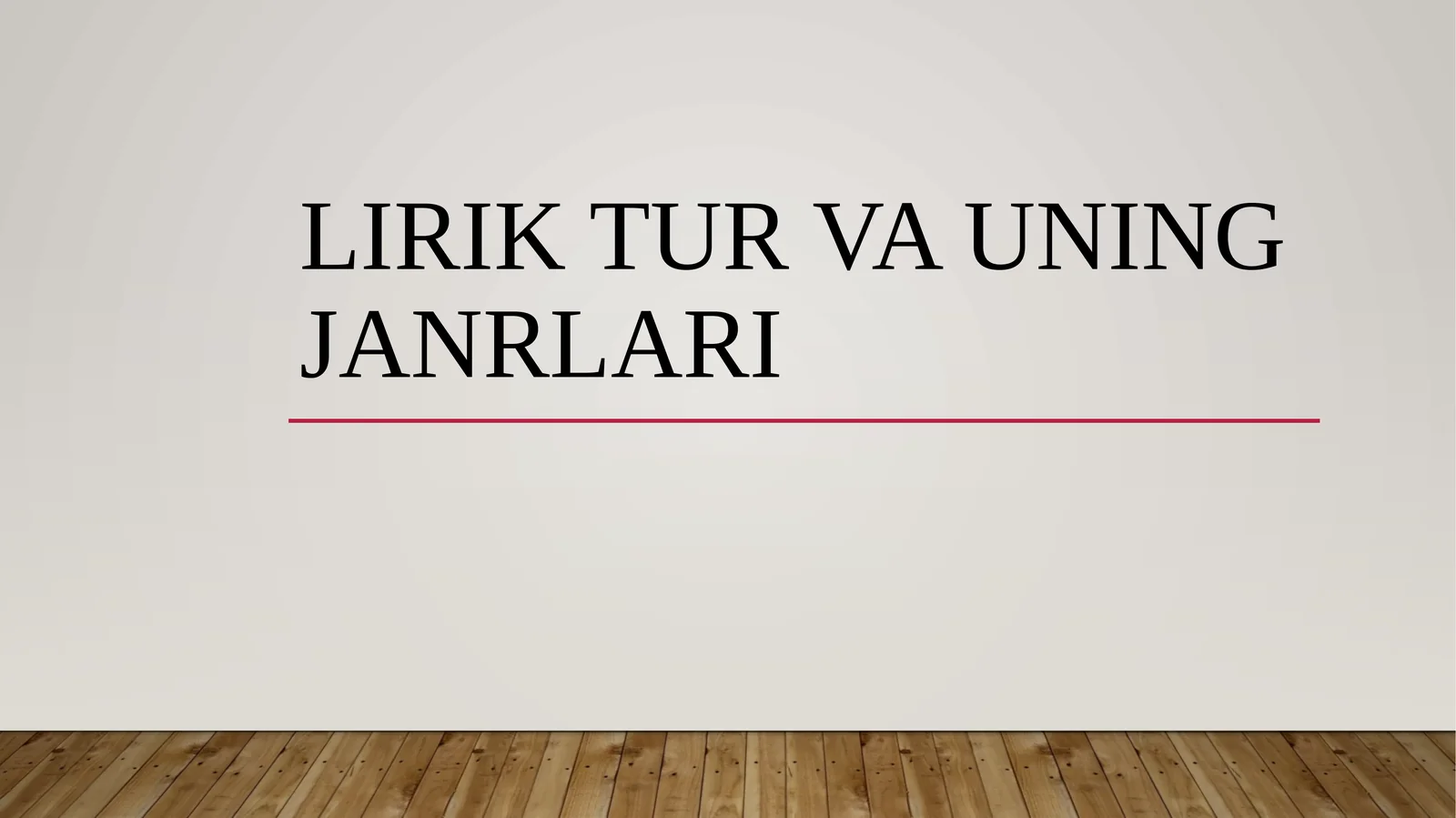 Lirik tur va uning janrlari