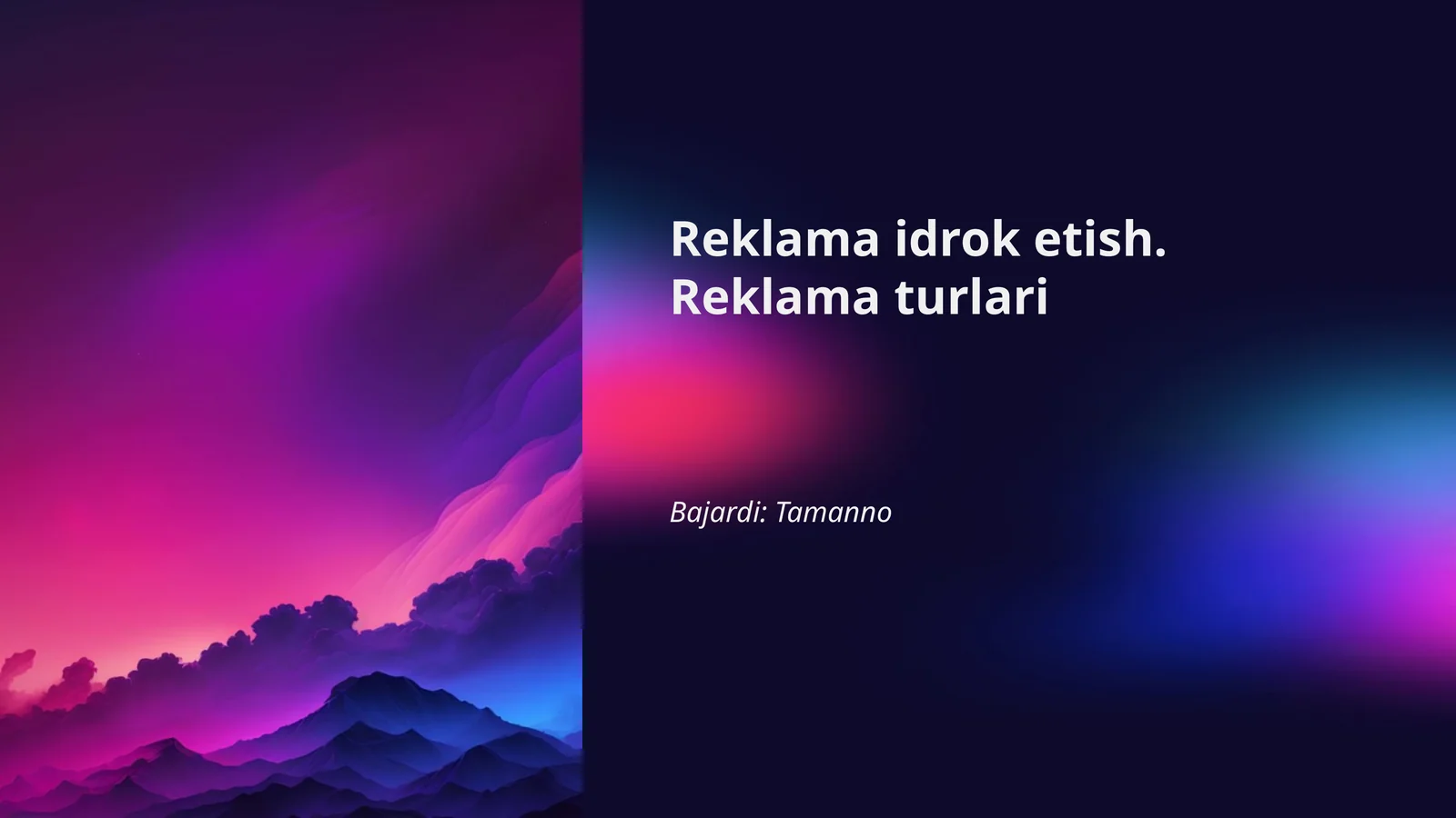 Reklama idrok etish, reklama turlari