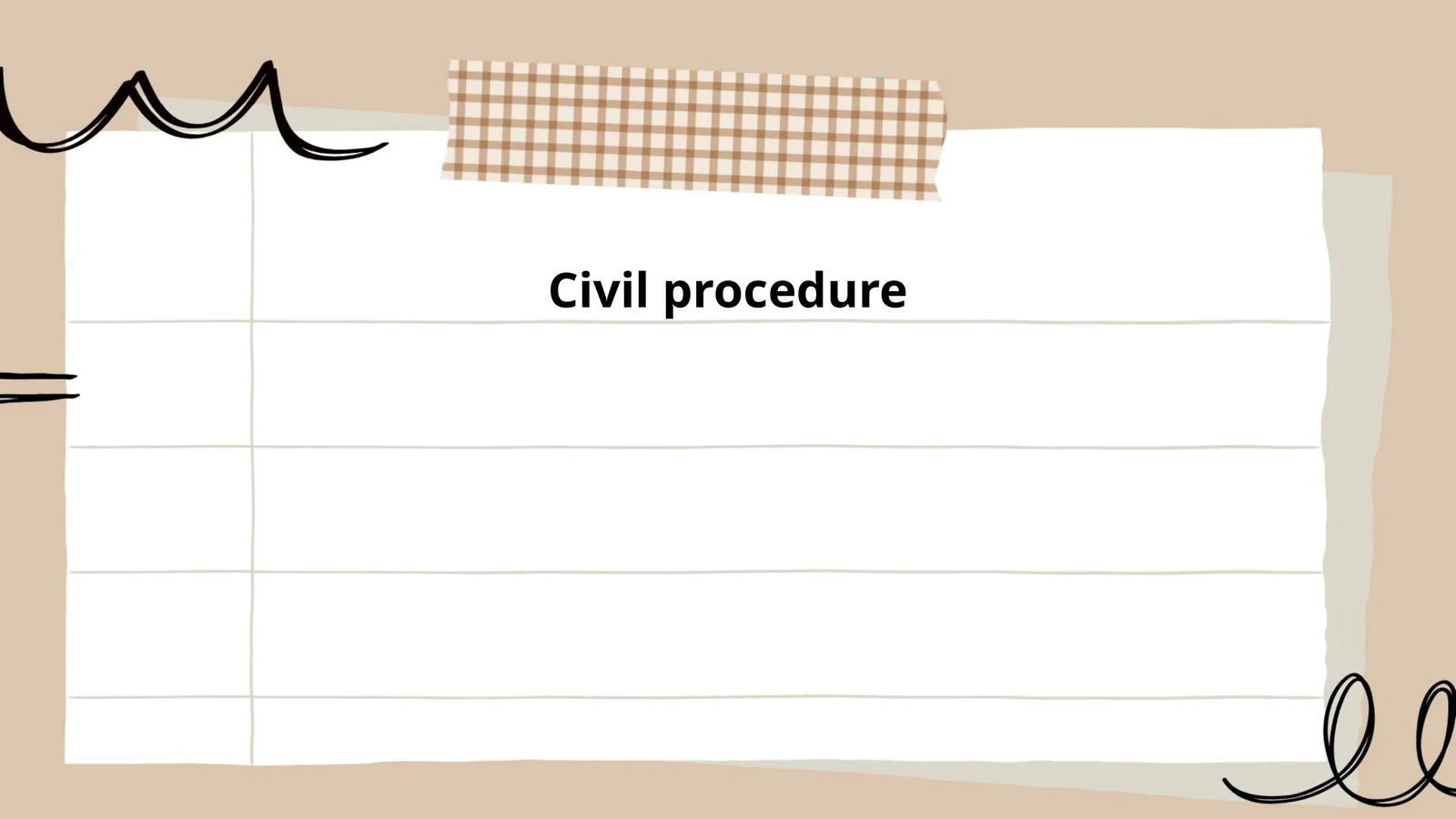English language presentation on Civil Procedure