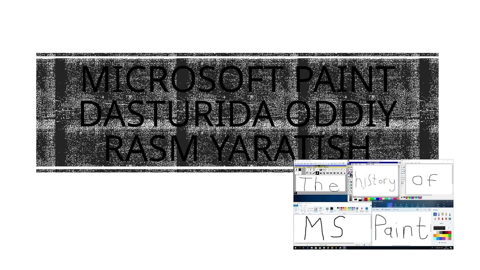 Microsoft Paint dasturida oddiy rasm yaratish