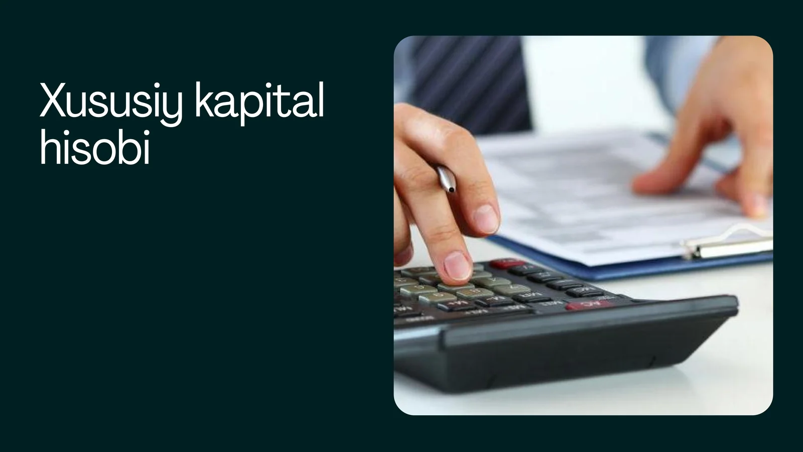 xususiy kapital hisobi