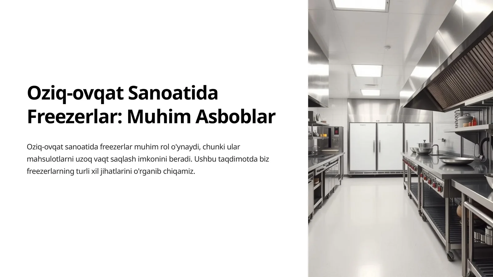 Oziq-ovqat Sanoatida Freezerlar Muhim Asboblar