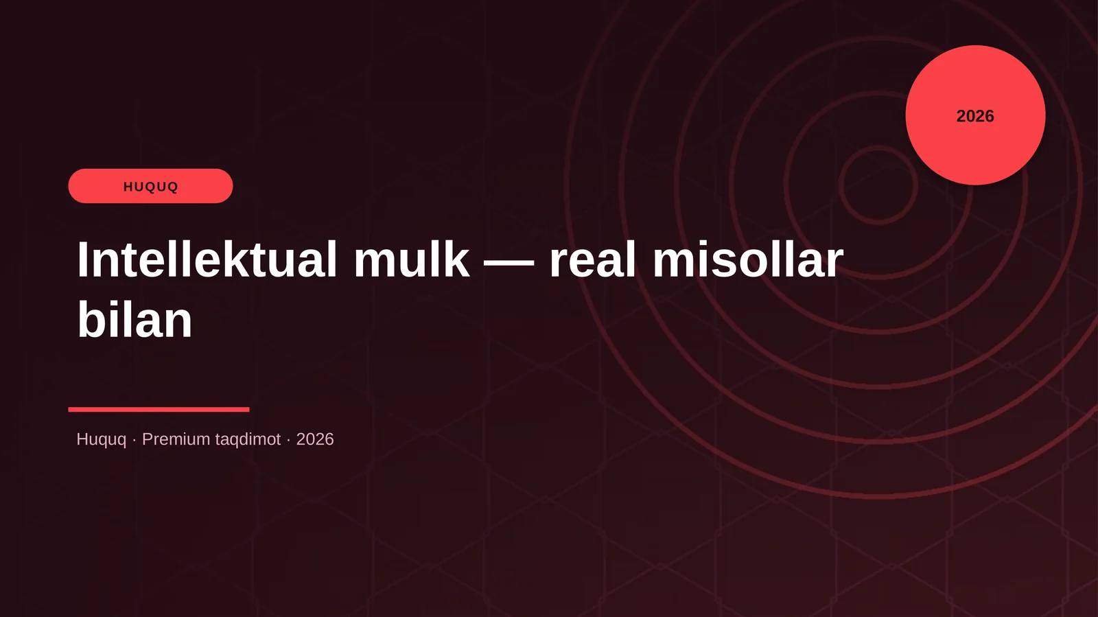 Intellektual mulk — real misollar bilan