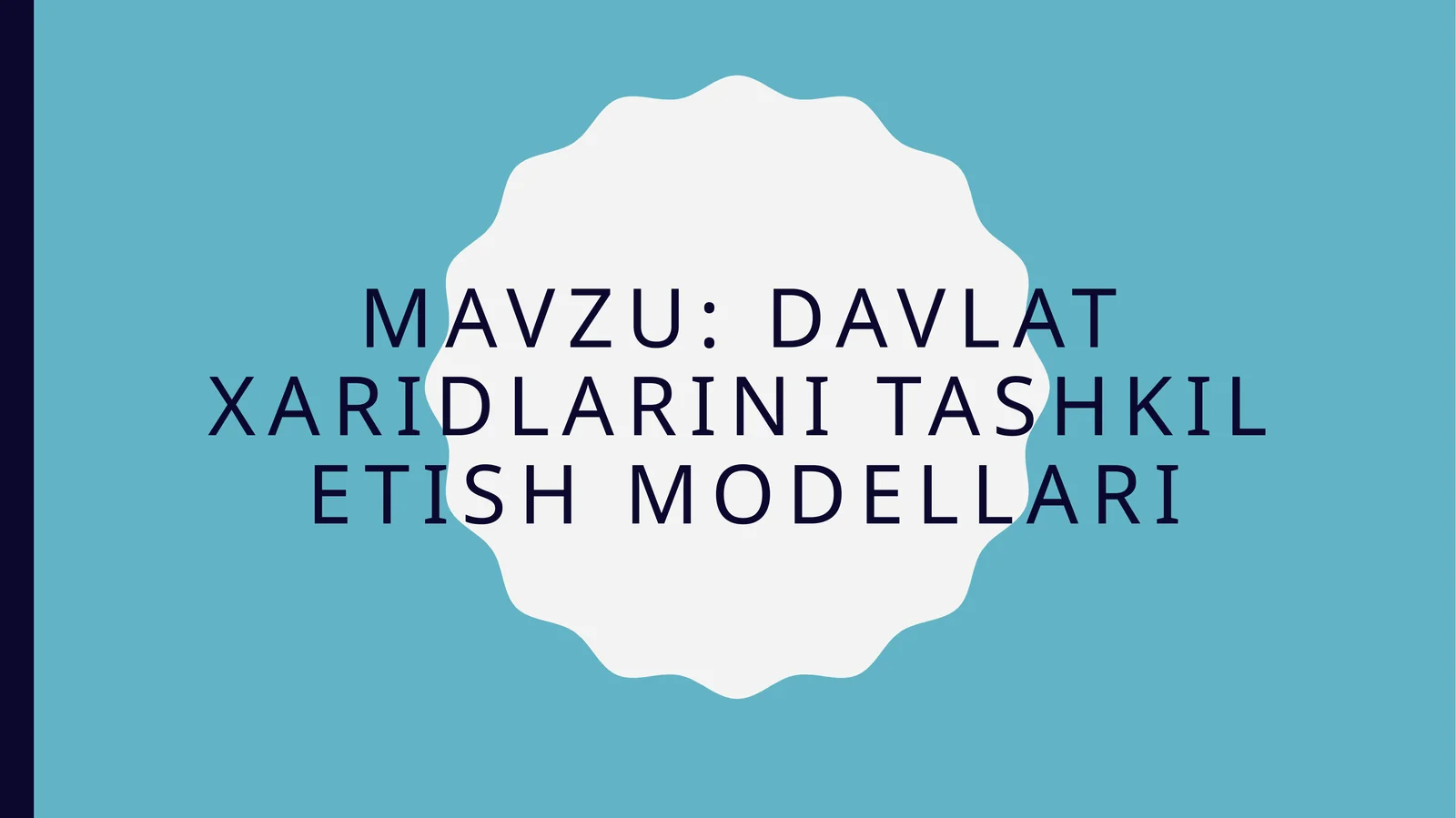 Markazlashgan davlat xaridlarini modeli