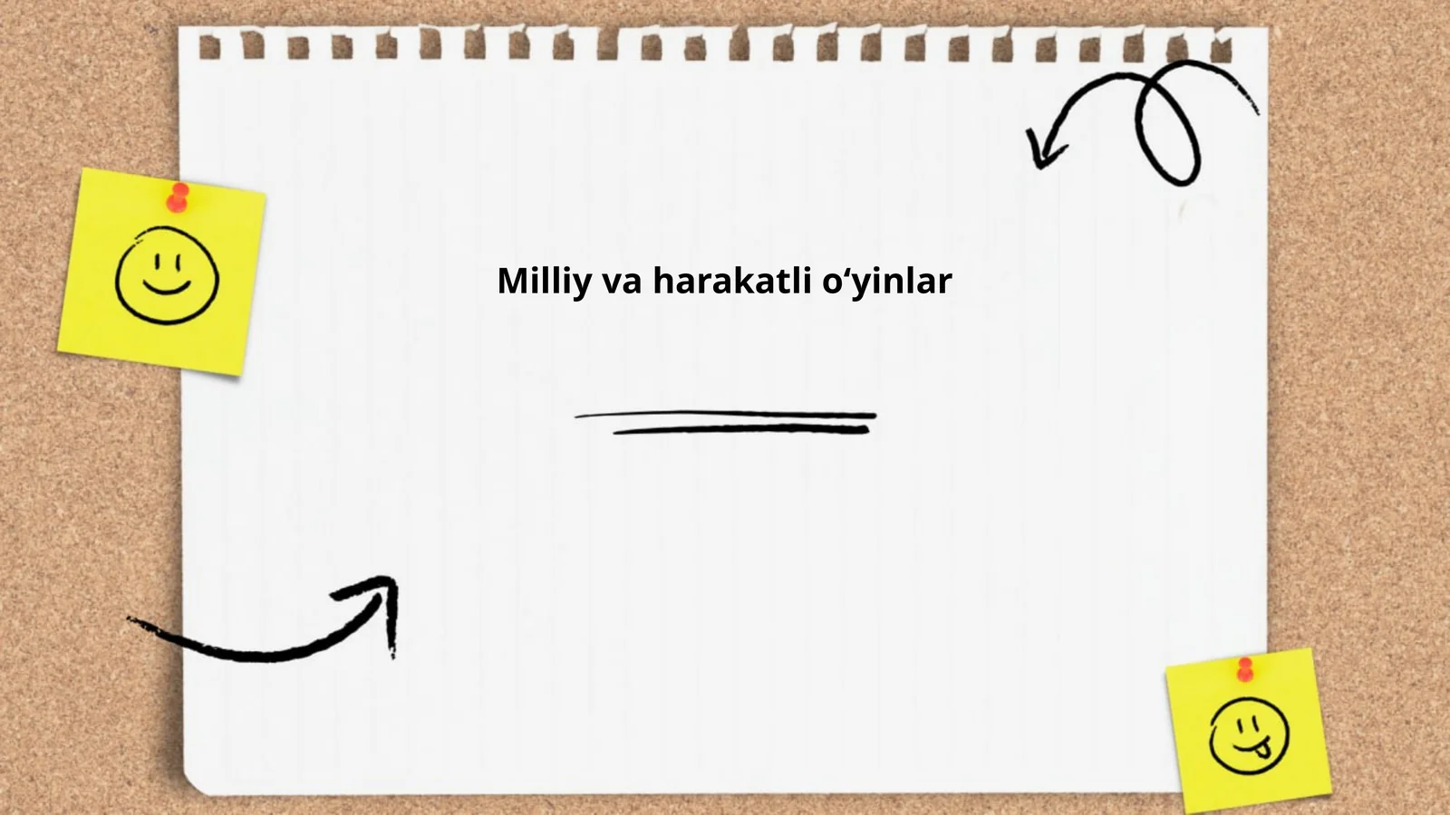 Milliy va harakatli oʻyinlar