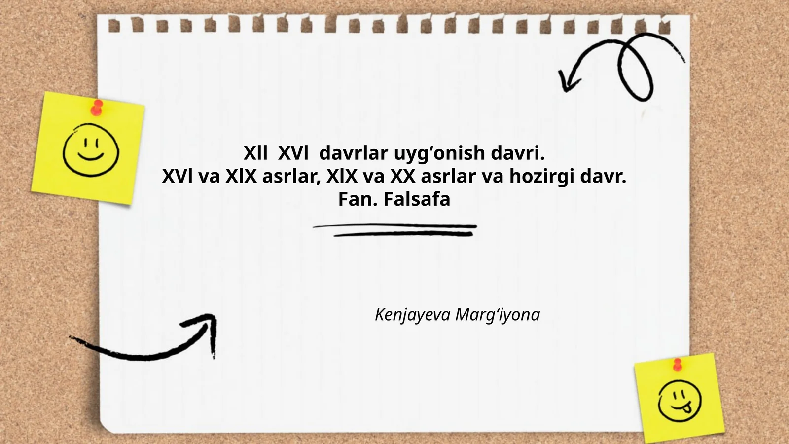 Xll XVl davrlar uygʻonish davri