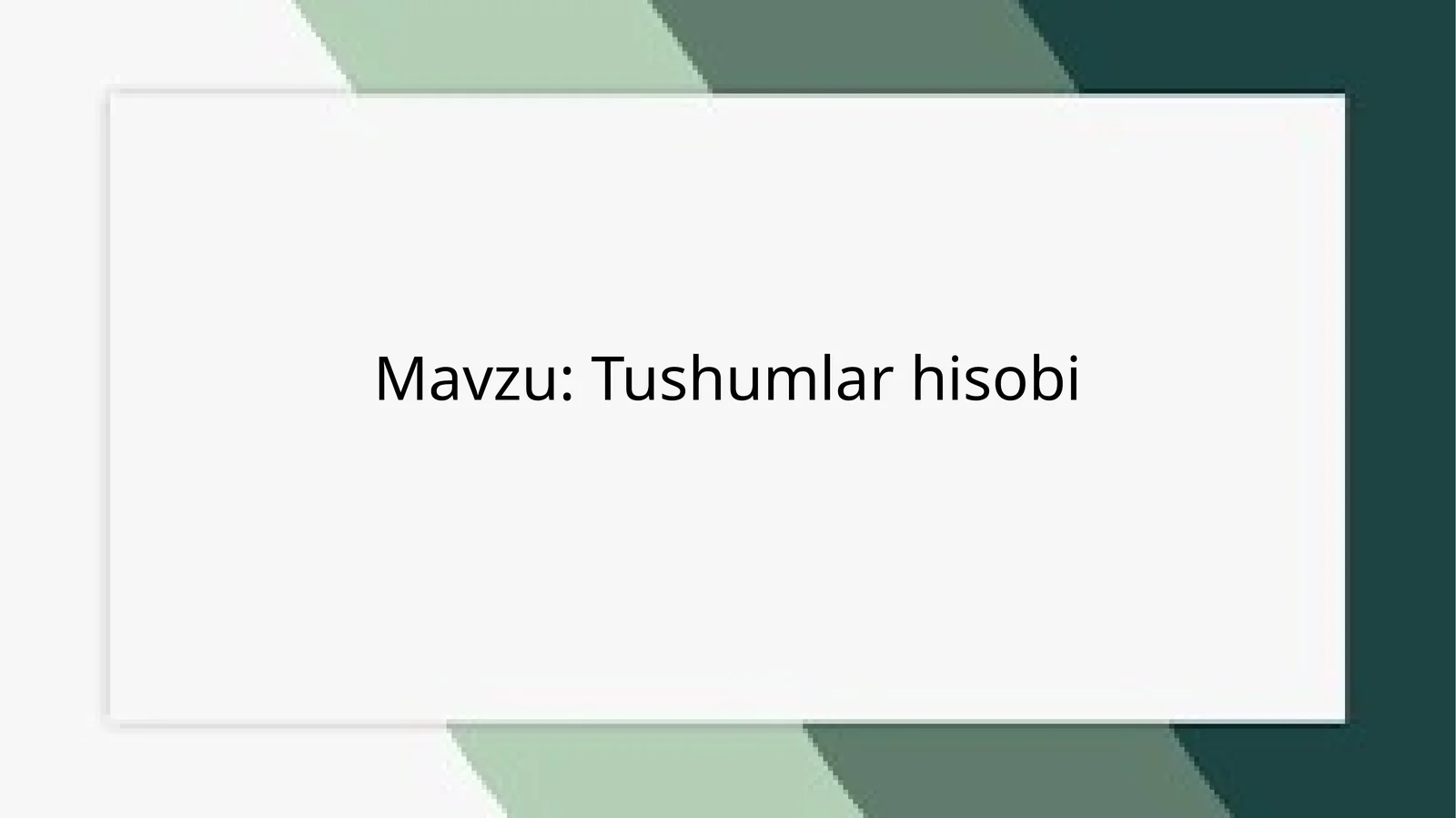 Tushumlarhisobi