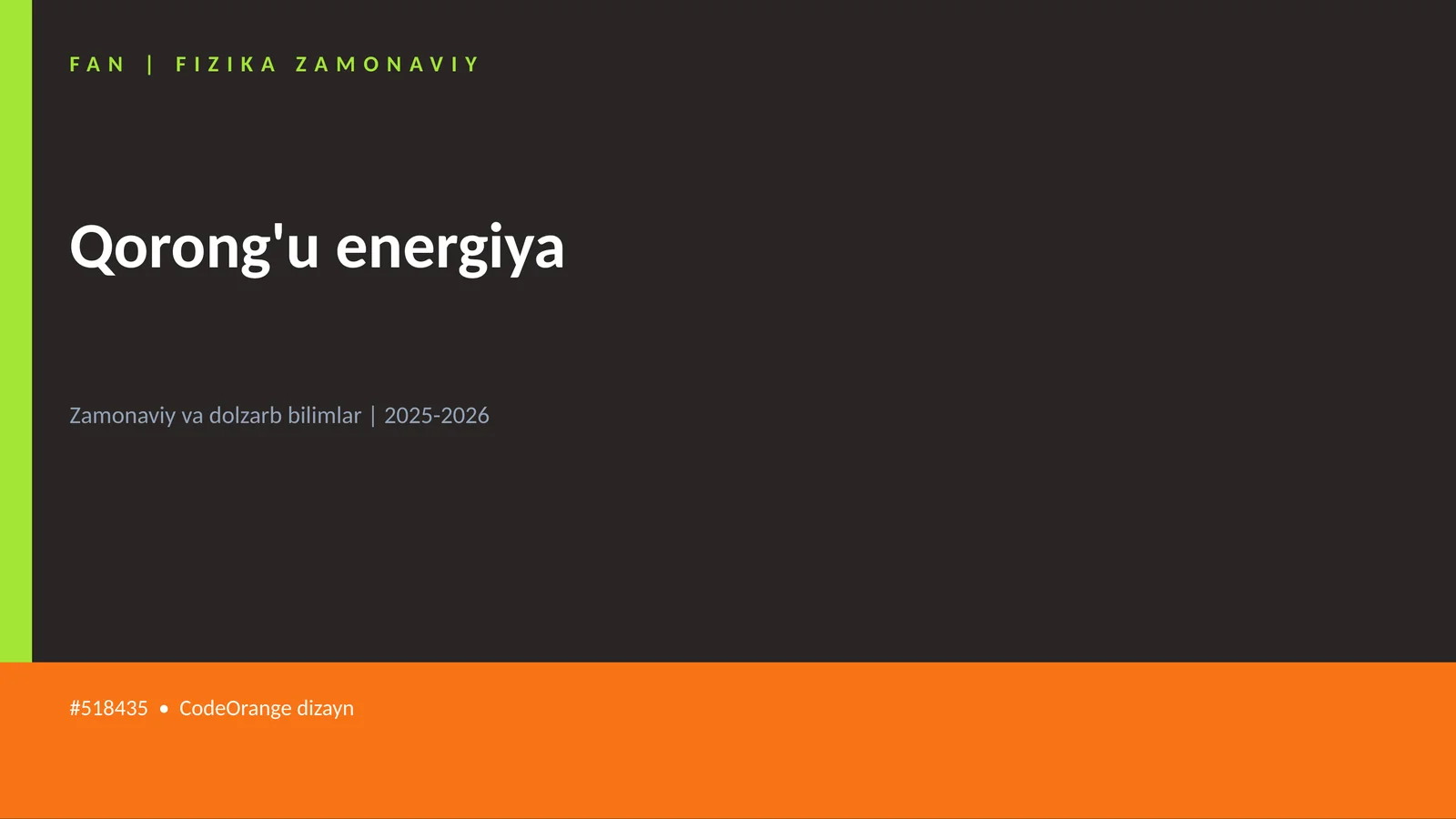 Qorong'u energiya