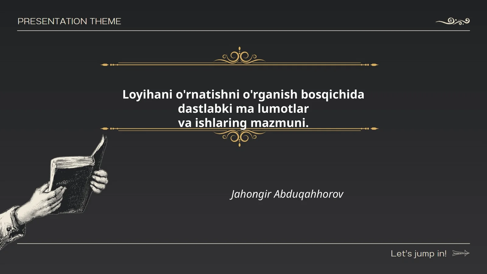 Loyihaning maqsadlari va vazifalari