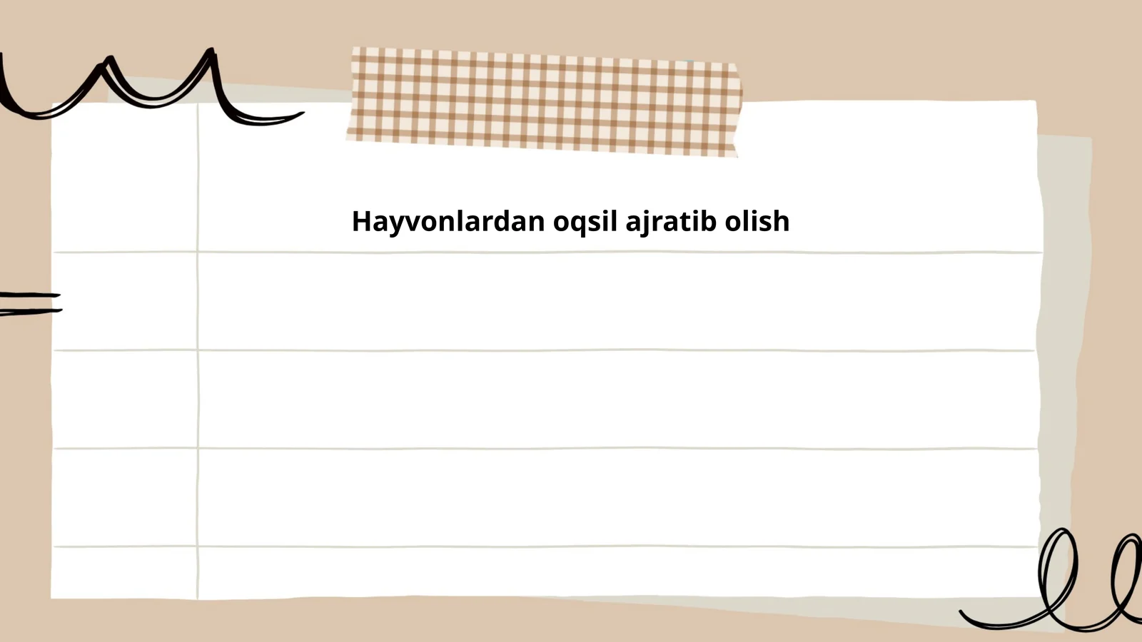 Hayvonlardan oqsil ajratib olish