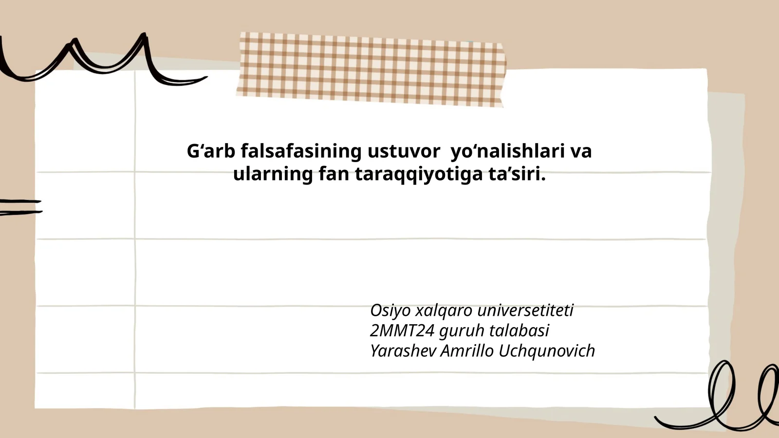 G'arblik falsafa va fan munosabatlari