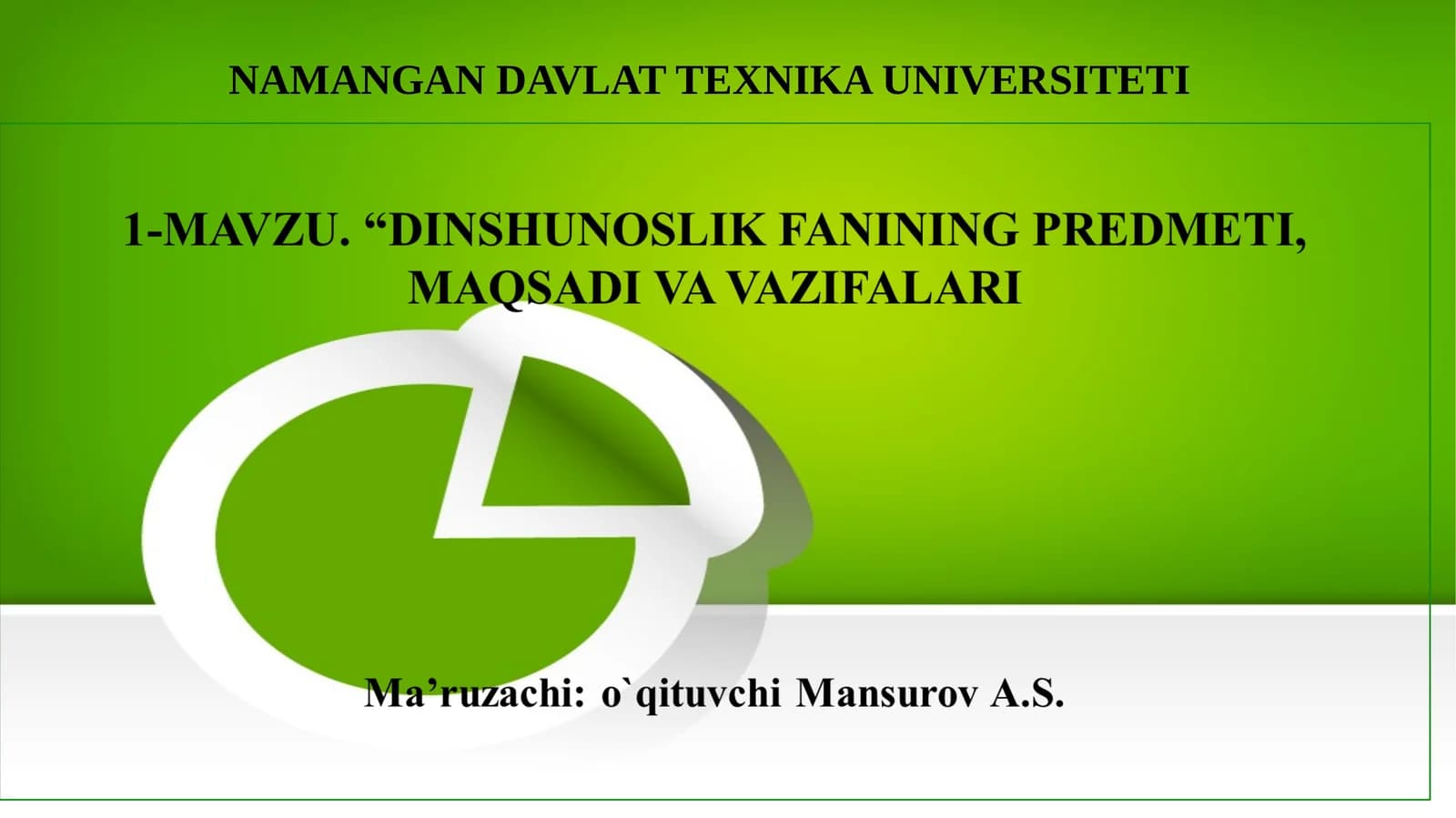 Dinshunoslik Fanining Yuzaga Kelishi