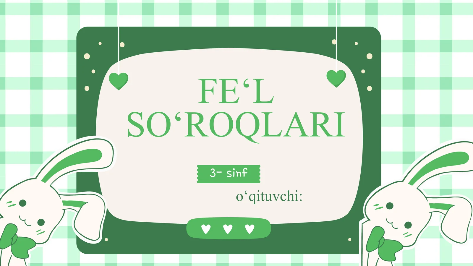 FE‘L SO‘ROQLARI