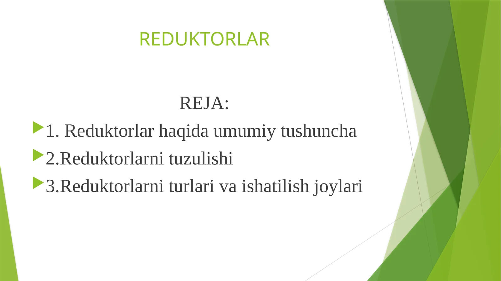 REDUKTORLAR