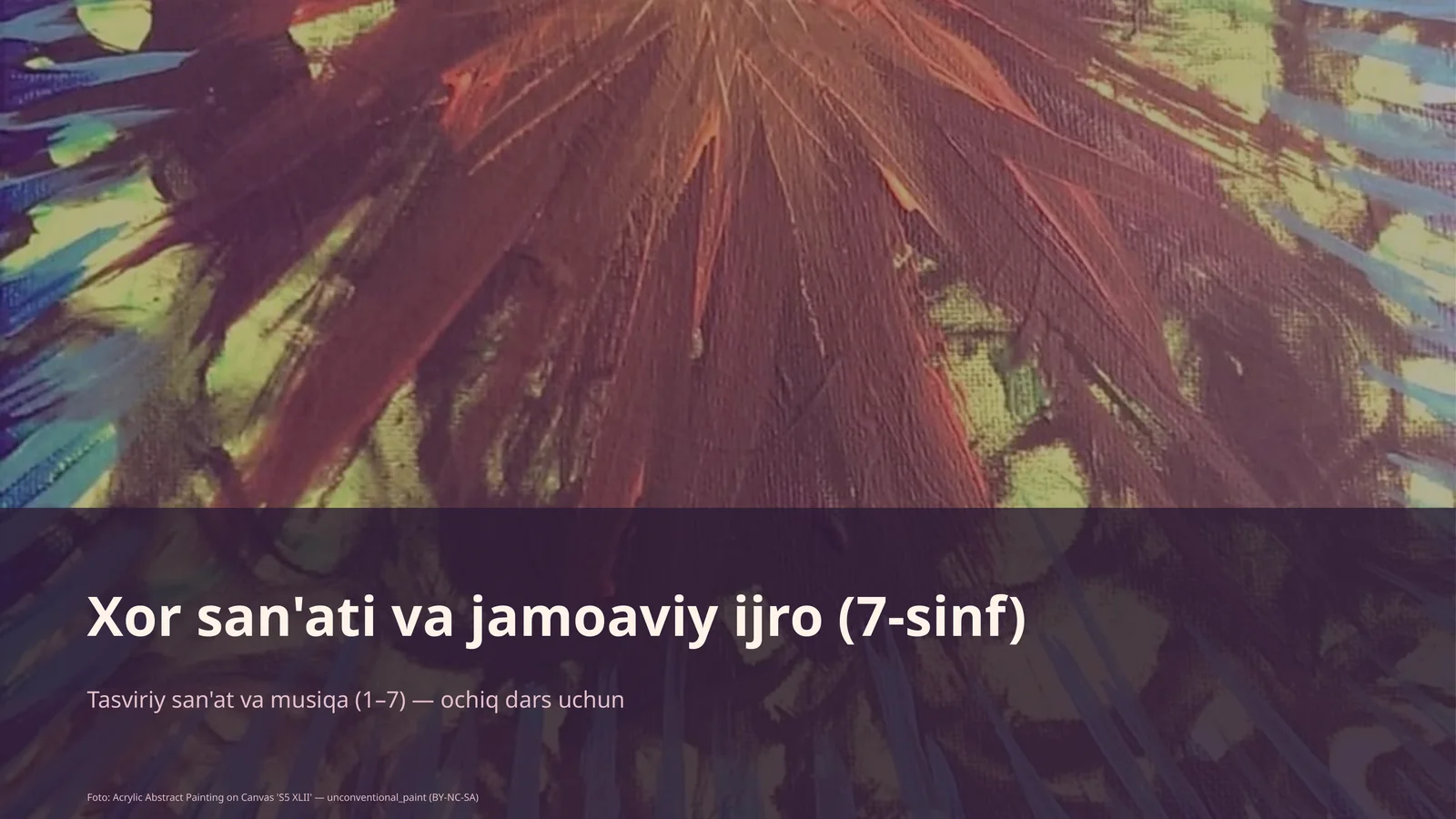 Xor san'ati va jamoaviy ijro (7-sinf)