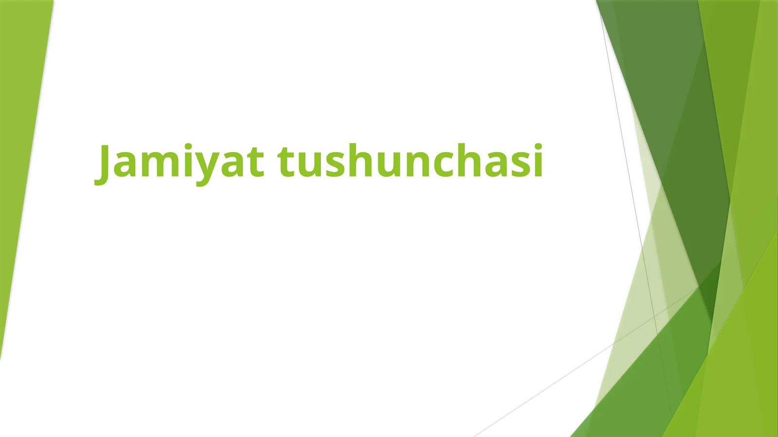 Jamiyat tushunchasi