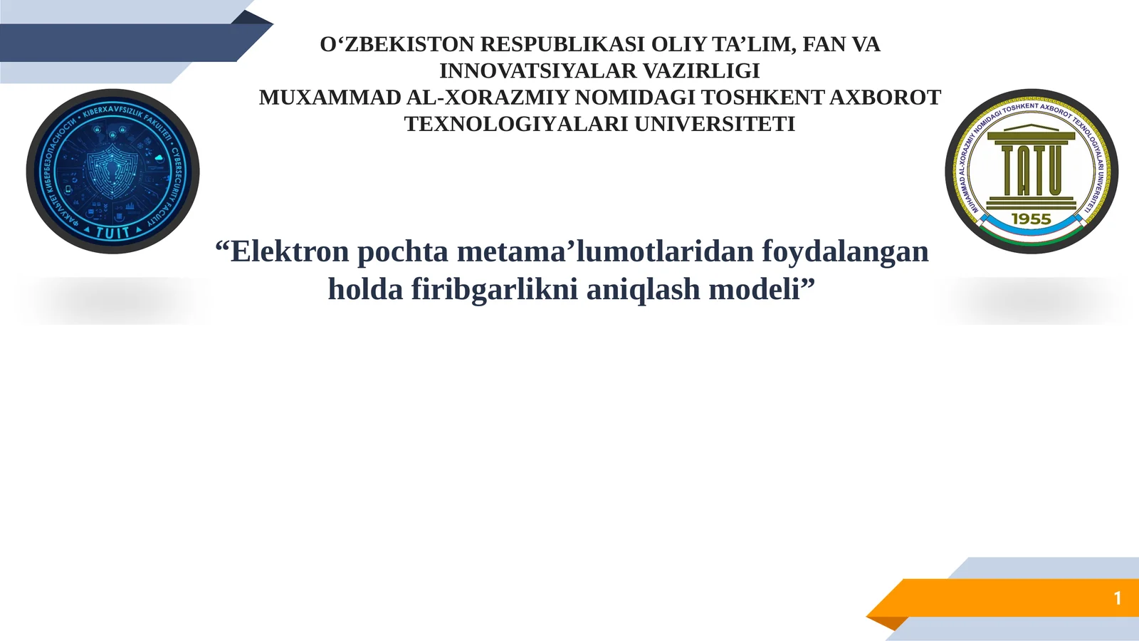 Elektron pochta metama’lumotlaridan foydalangan holda firibgarlikni aniqlash modeli