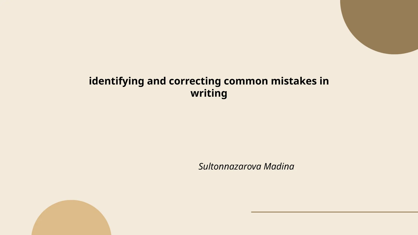 identifying and correcting common mistakes in writing