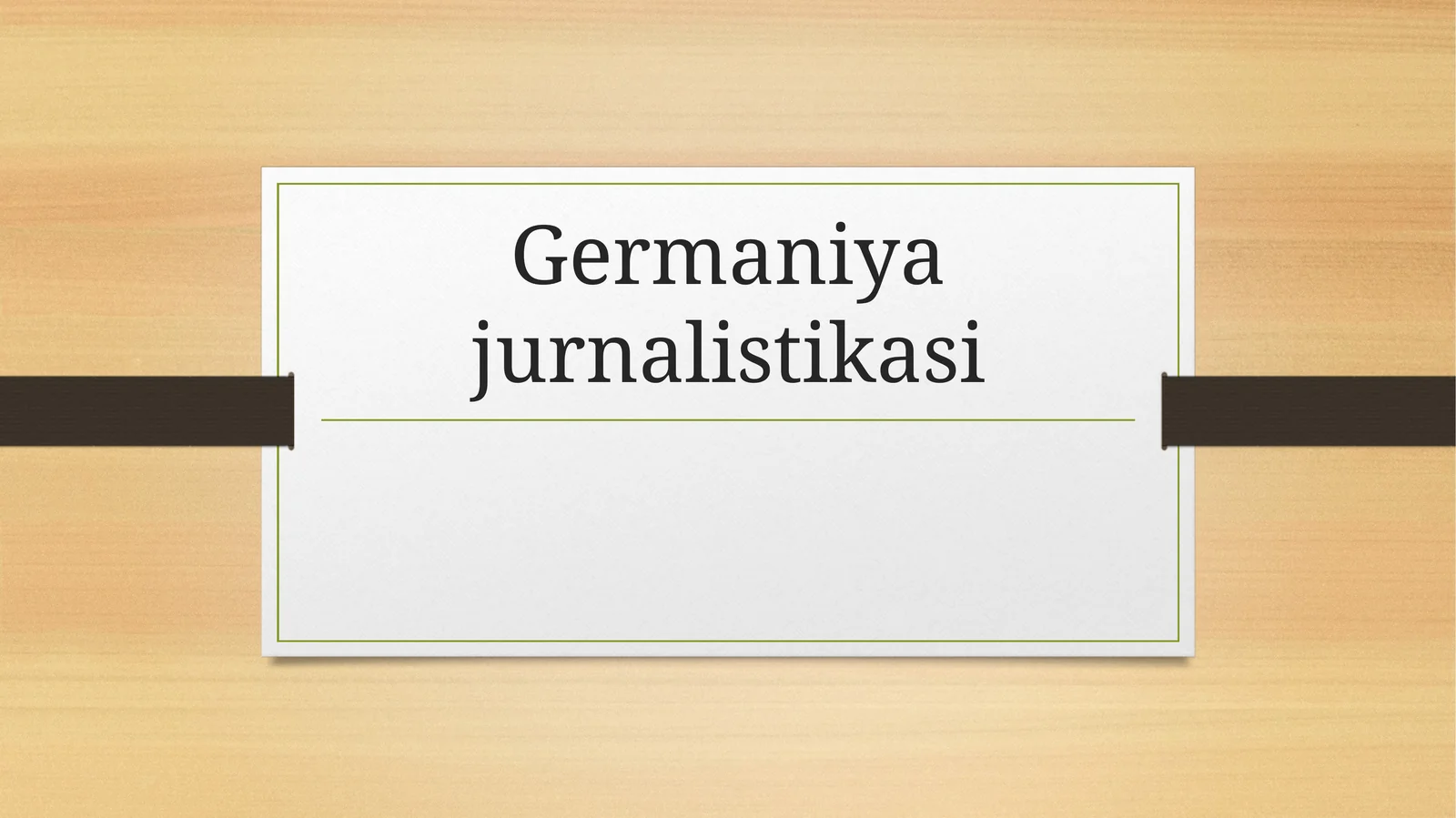 Germaniya jurnalistikasi