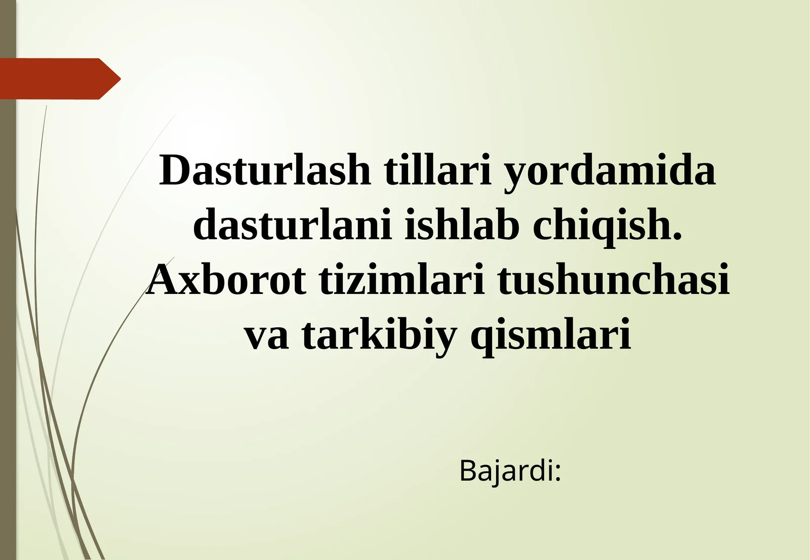 Dasturlash tillari va IDE
